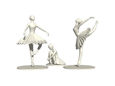 芭蕾舞雕塑SU模型