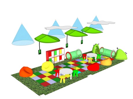 儿童活动室SU模型