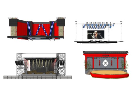 户外舞台SU模型