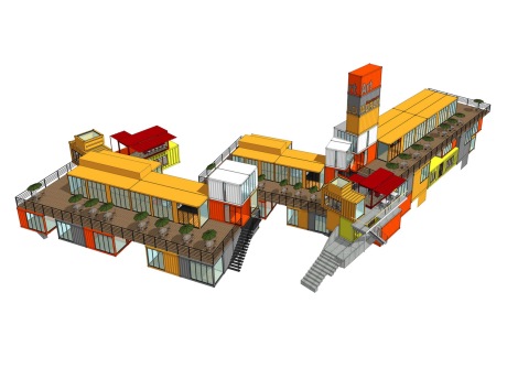 集装箱建筑SU模型