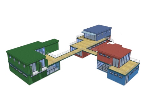 集装箱建筑SU模型