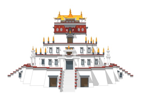 中式城堡SU模型