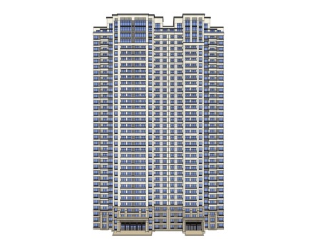 ARTDECO高层住宅SU模型