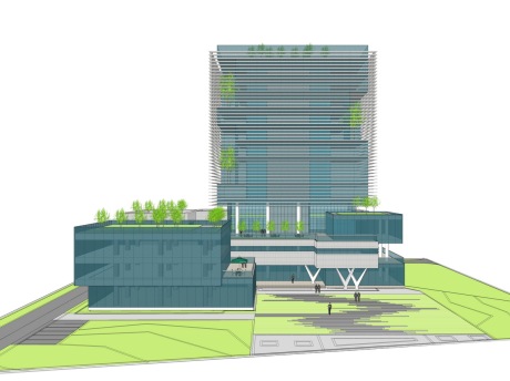 现代办公楼SU模型