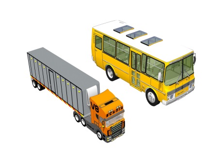 巴士卡车组合SU模型