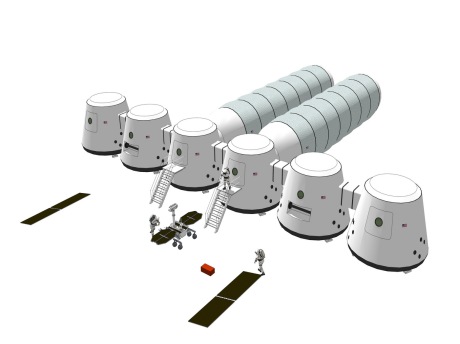 宇航站SU模型