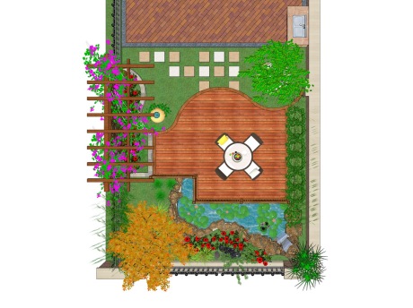 现代庭院景观SU模型