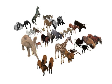 3D动物组合SU模型