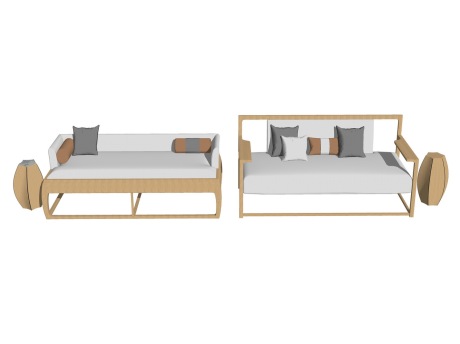 新中式沙发组合SU模型
