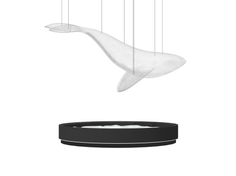 镂空鲸鱼雕塑SU模型