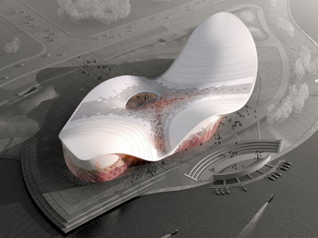 镇江文化艺术中心SU模型