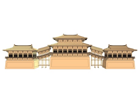中式宫殿SU模型