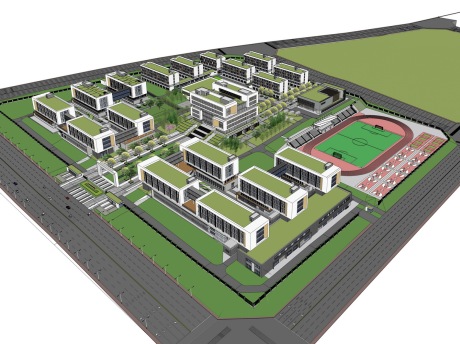 烟台开发区职业中等专业学校SU模型