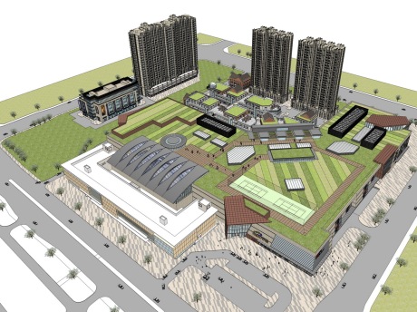 龙湖时代天街SU模型