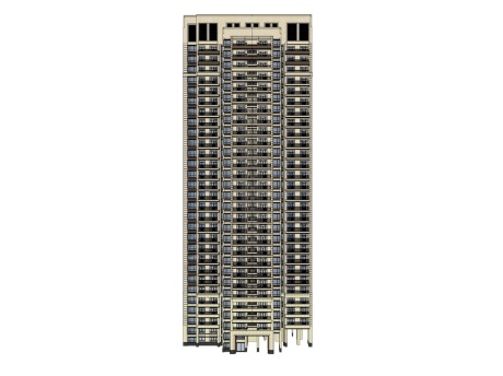 中式高层住宅SU模型