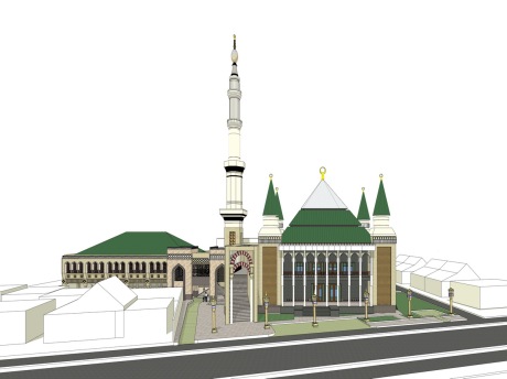 麦加伊斯兰清真寺SU模型