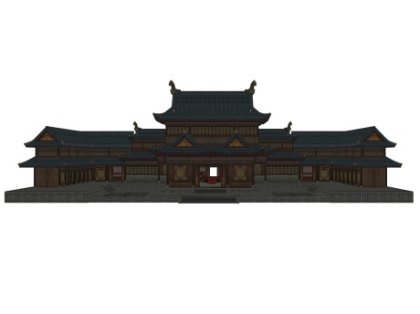 秦汉宫殿SU模型