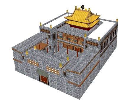 藏式建筑SU模型