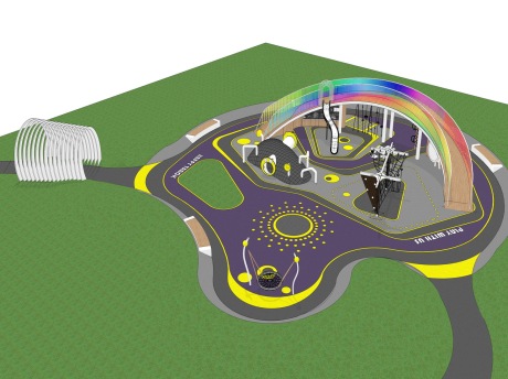 儿童彩虹桥活动区SU模型