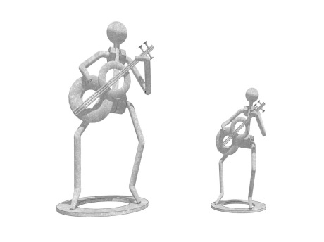 吉他人物雕塑SU模型