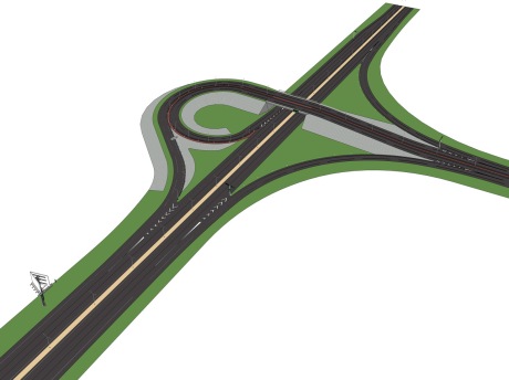 道路高速公路SU模型