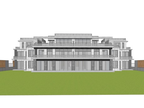 现代合院别墅SU模型