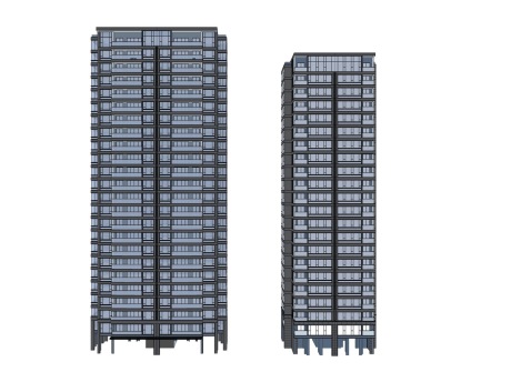 现代高层住宅SU模型