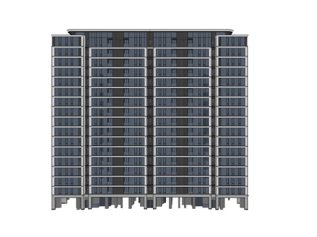 现代高层住宅SU模型