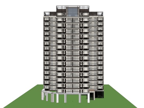 现代高层住宅SU模型