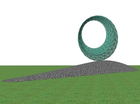 抽象圆环雕塑SU模型