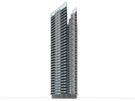 现代高层住宅（t6）SU模型