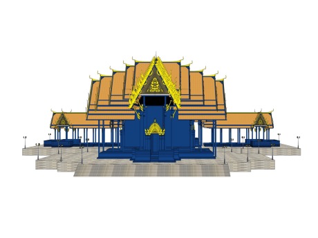 泰式寺庙SU模型