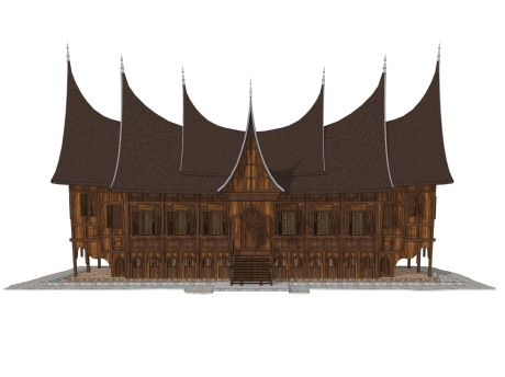 泰式建筑SU模型