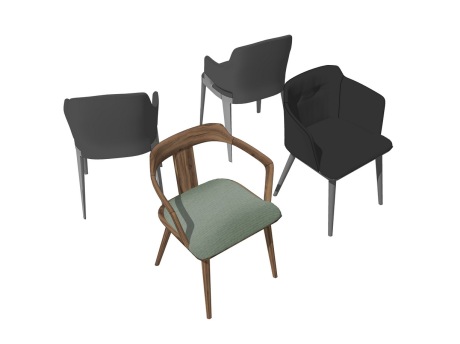 现代单椅SU模型