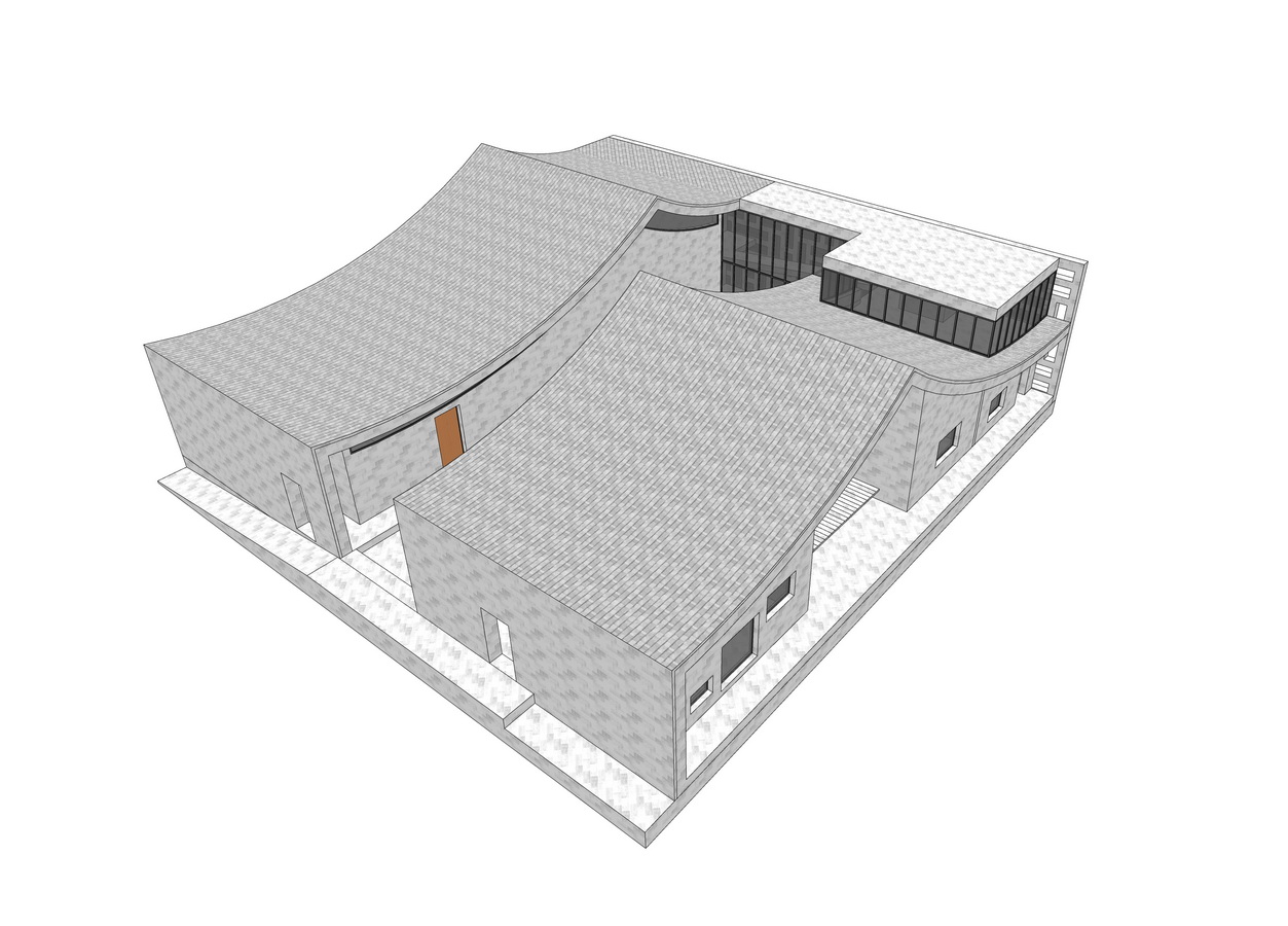 三合宅模型制作图片