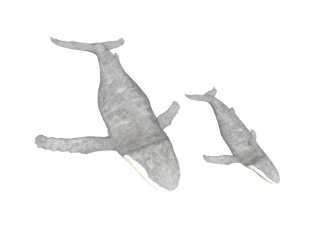 鲨鱼鲸鱼雕塑SU模型