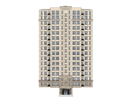 新古典高层住宅SU模型