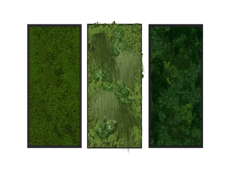 绿植墙植物墙苔藓SU模型
