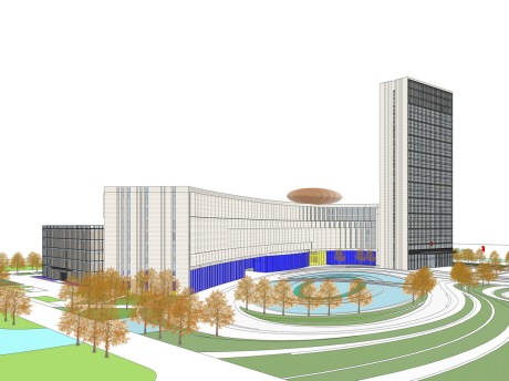 政府办公楼行政中心SU模型