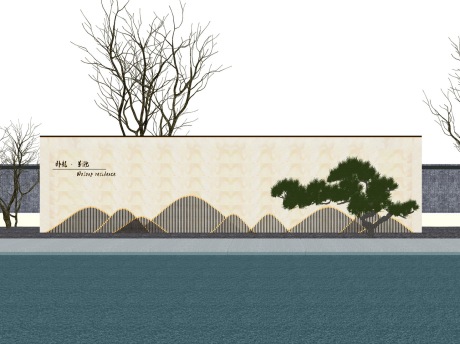 新中式景墙SU模型