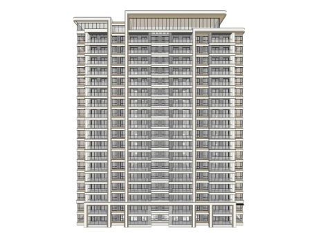 现代高层住宅SU模型