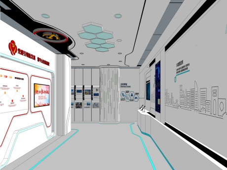 现代科技展厅SU模型