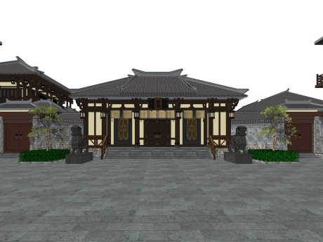 中式古建府邸SU模型