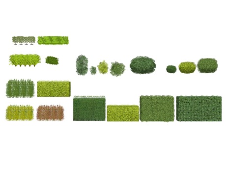 3D灌木绿篱SU模型