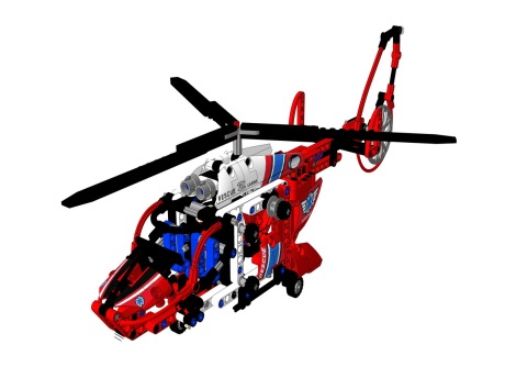 现代乐高直升机SU模型