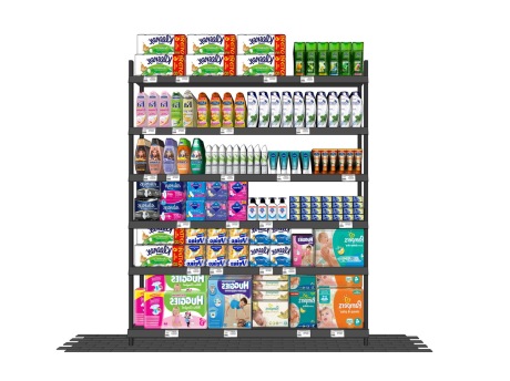生活用品超市货架SU模型
