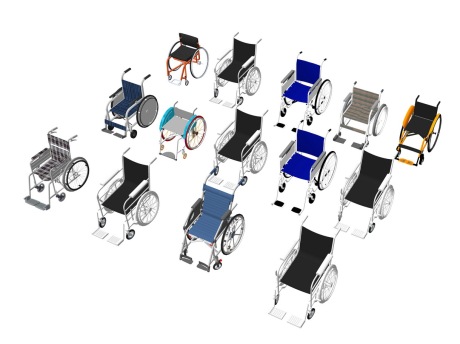 轮椅组合SU模型