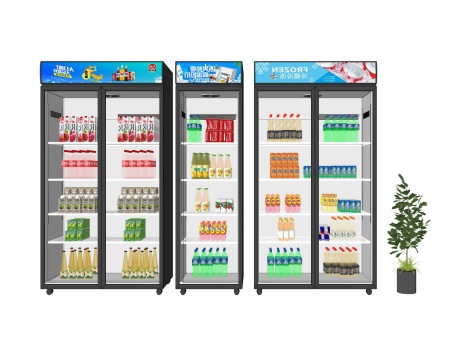 现代冰箱冰柜SU模型