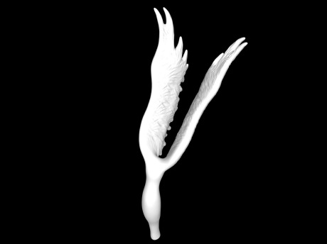 天使之翼翅膀雕塑SU模型