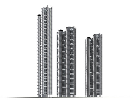 武汉超高层住宅SU模型